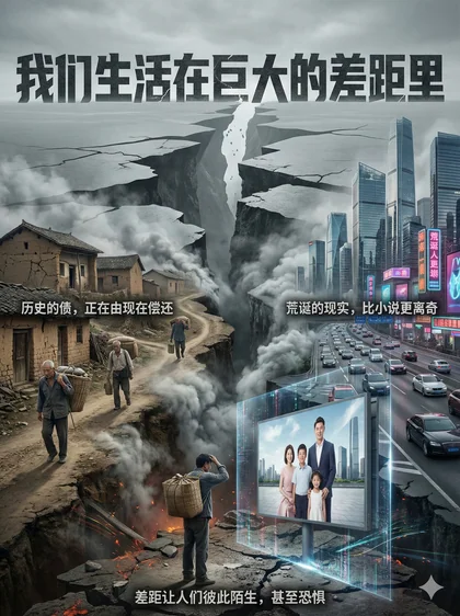 我们生活在巨大的差距里 · 封面印象