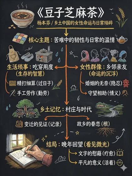 豆子芝麻茶 · 黑板图解