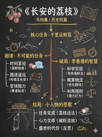 长安的荔枝 · 黑板图解