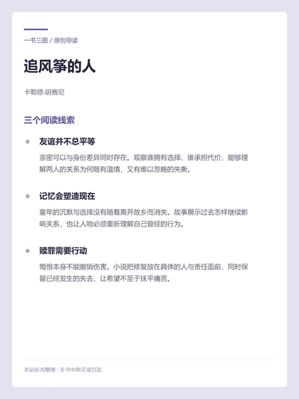 追风筝的人 · 三个阅读线索