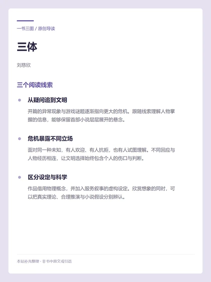 三体 · 三个阅读线索